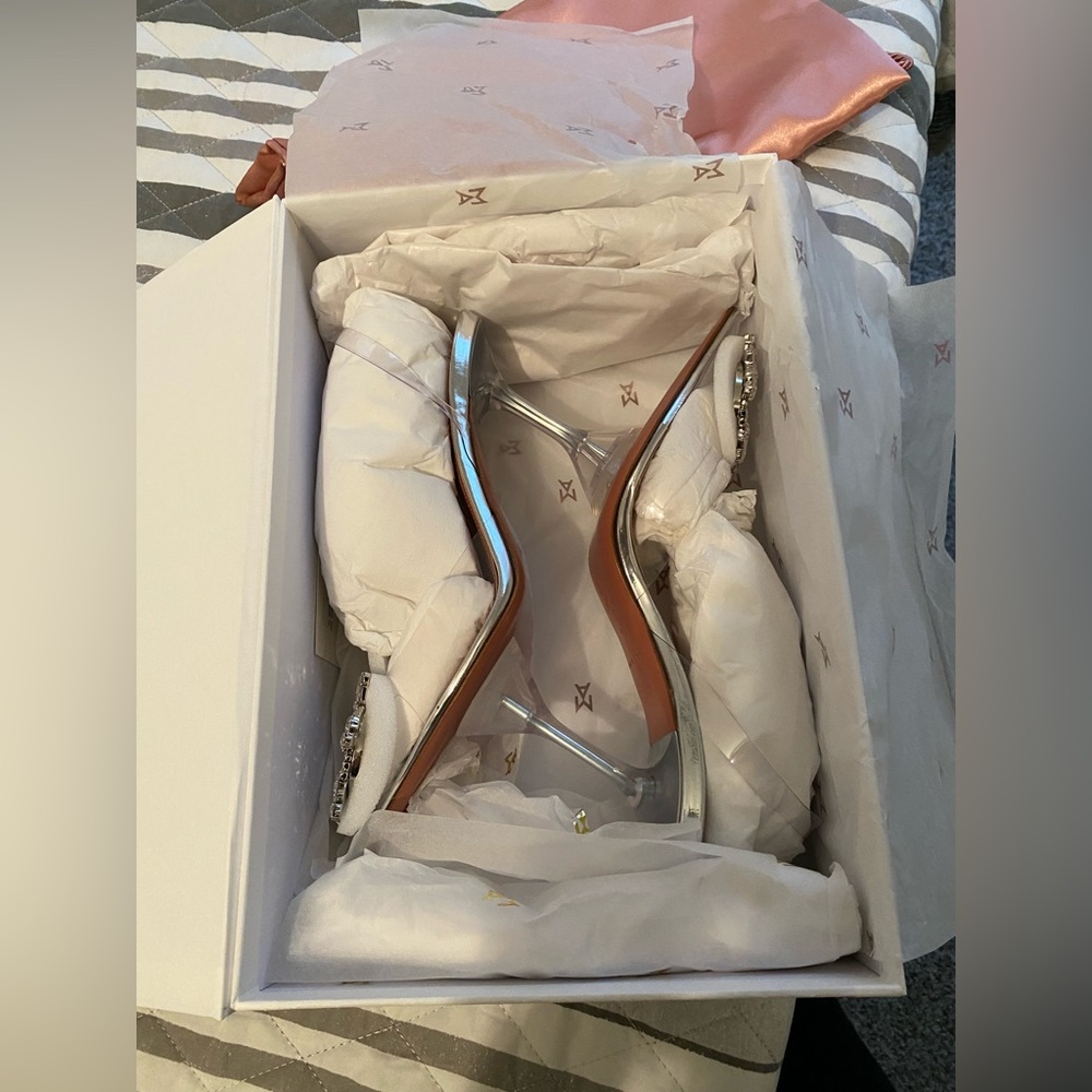 Amina Muaddi Begum Glass PVC
